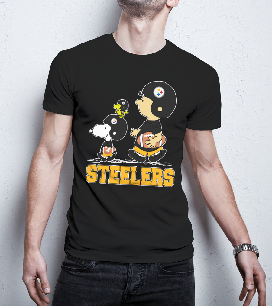 Snoopy Woodstock Steelers Football Fans T-Shirt