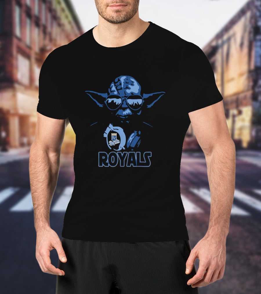 Yoda Royals Kansas City Crossover Star Wars Baseball Fans T-Shirt