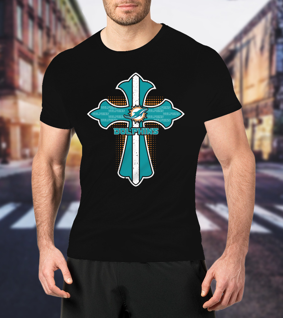 Cross For Jesus Miami Dolphins Fans Dolphins T-Shirt
