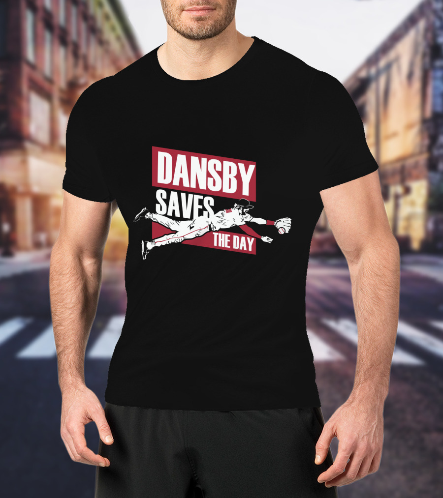 Dansby Saves The Day Baseball Dive Action T-Shirt