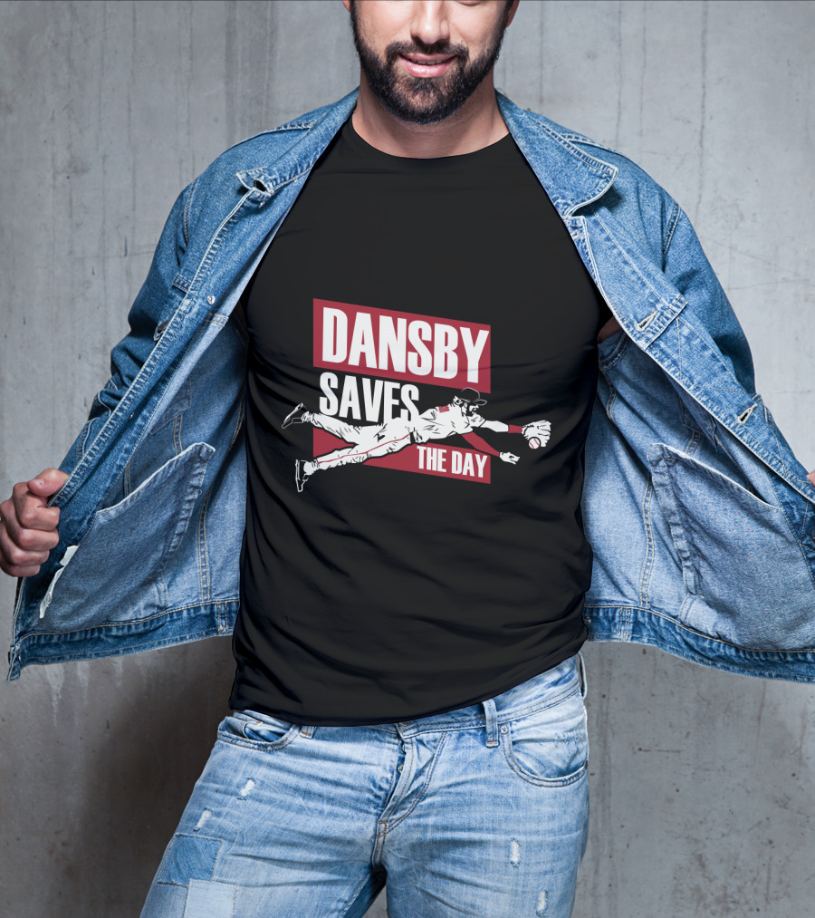 Dansby Saves The Day Baseball Dive Action T-Shirt