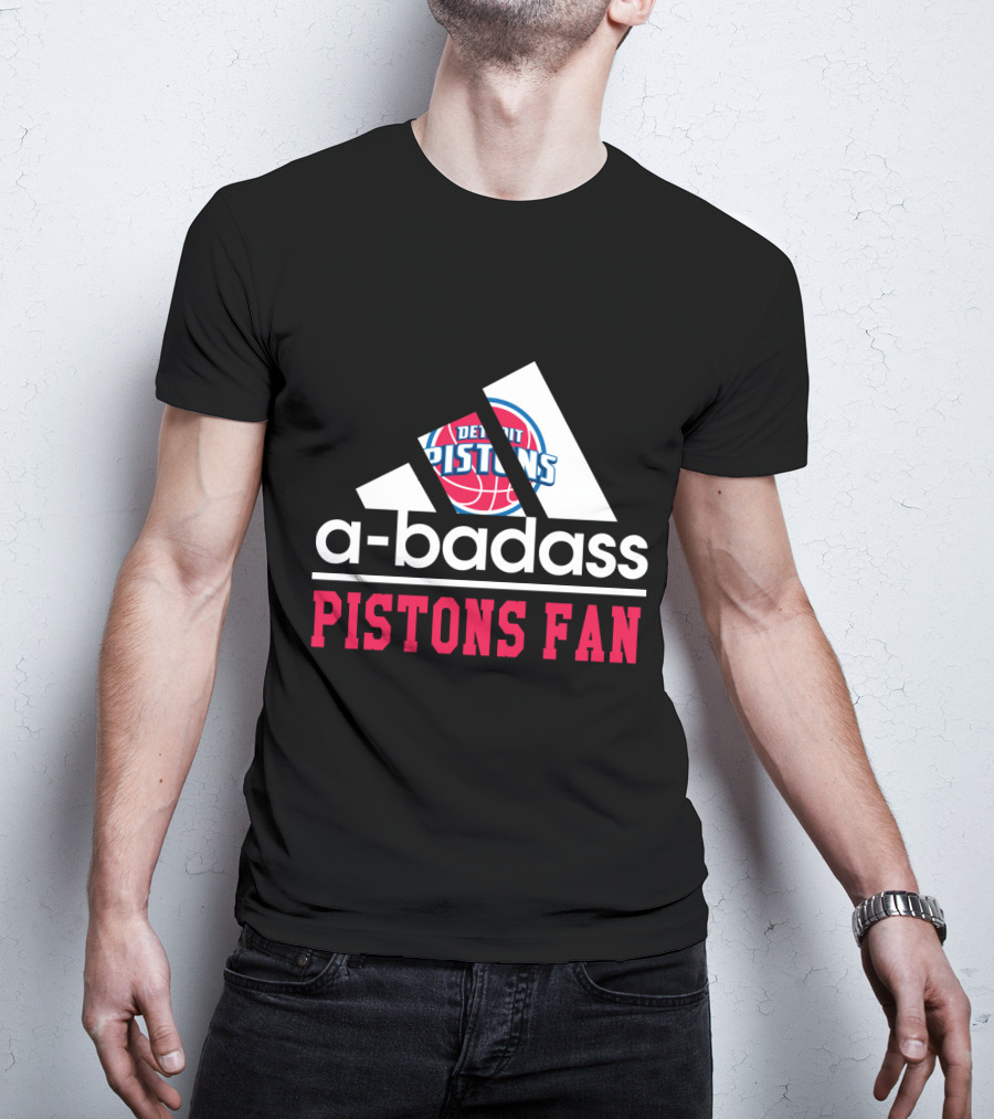 Detroit Pistons Logo A-Badass Pistons Fan T-Shirt