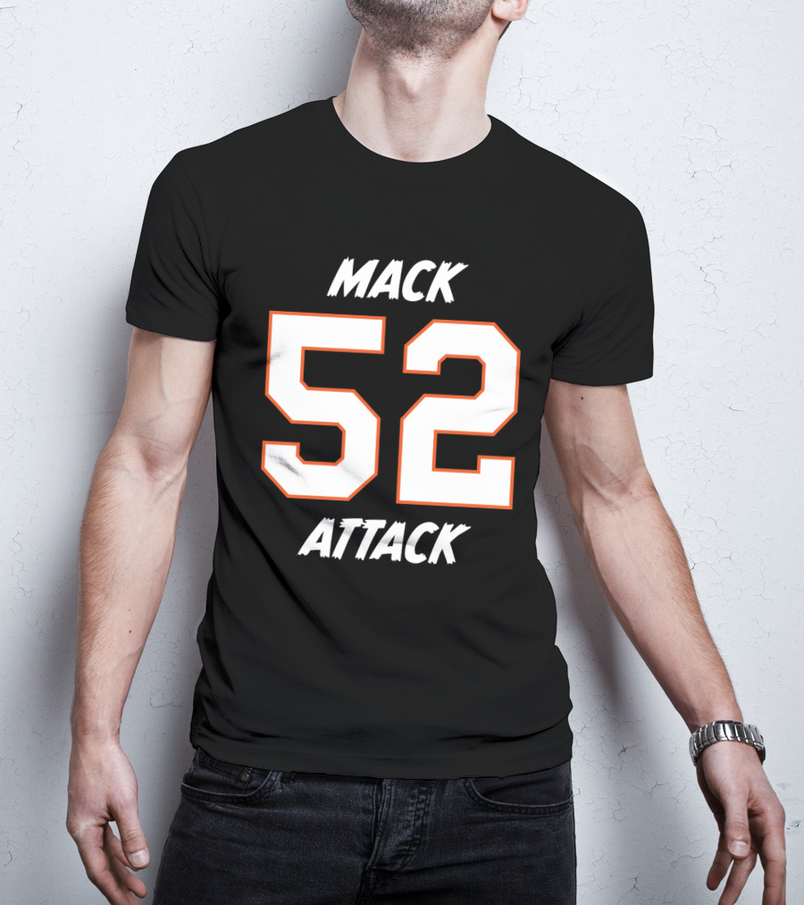 Mack Attack 52 Football Chicago Player Fan Gear T-Shirt