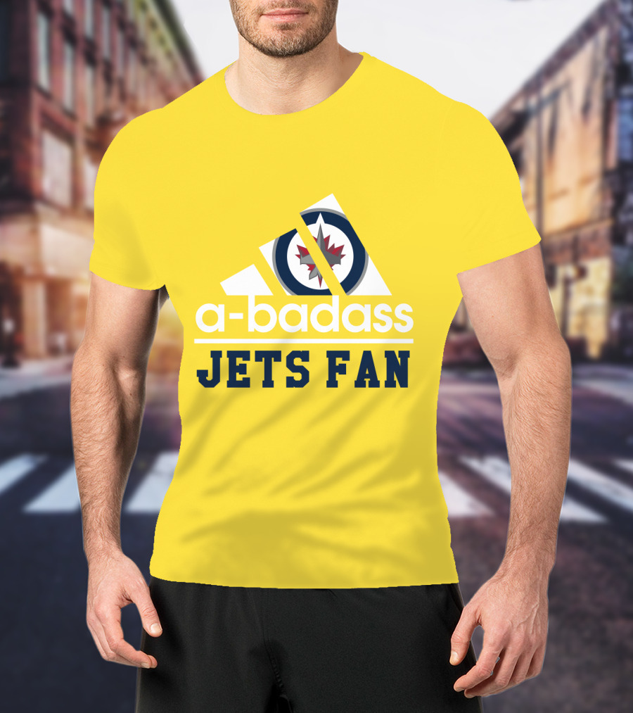 Jets Fan A-Badass Winnipeg Logo Cool T-Shirt