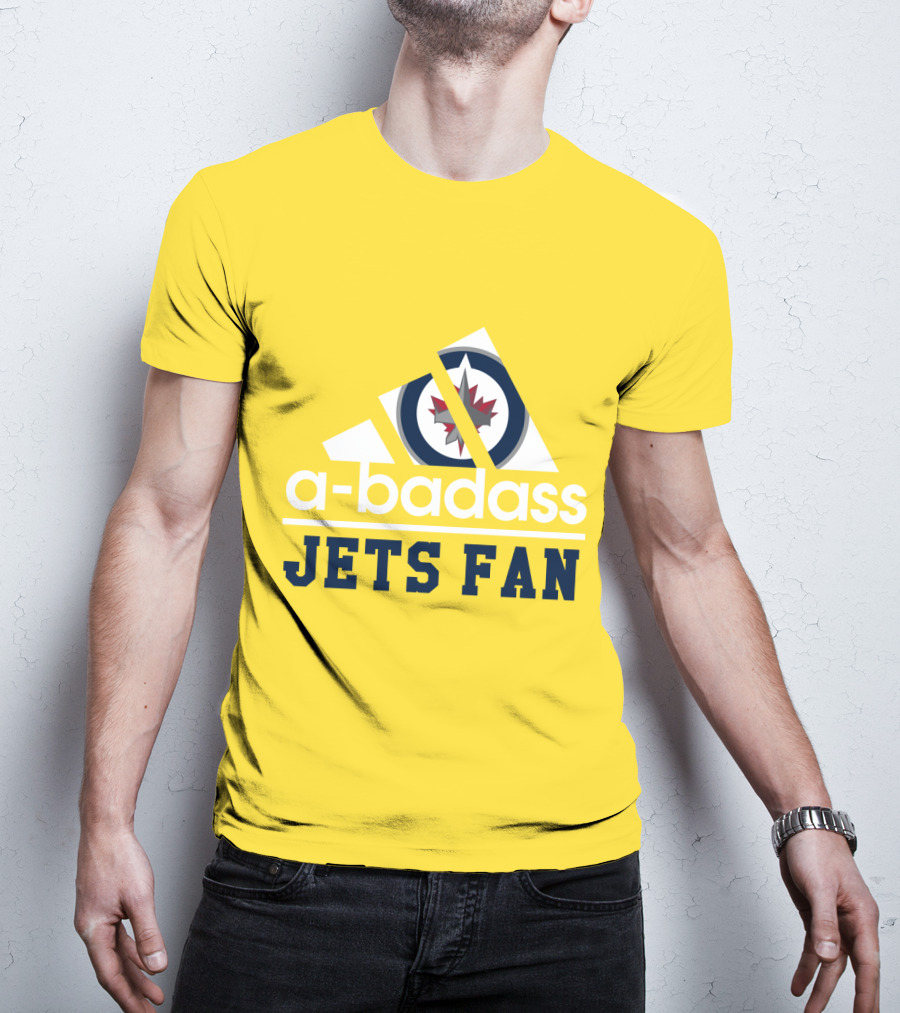 Jets Fan A-Badass Winnipeg Logo Cool T-Shirt