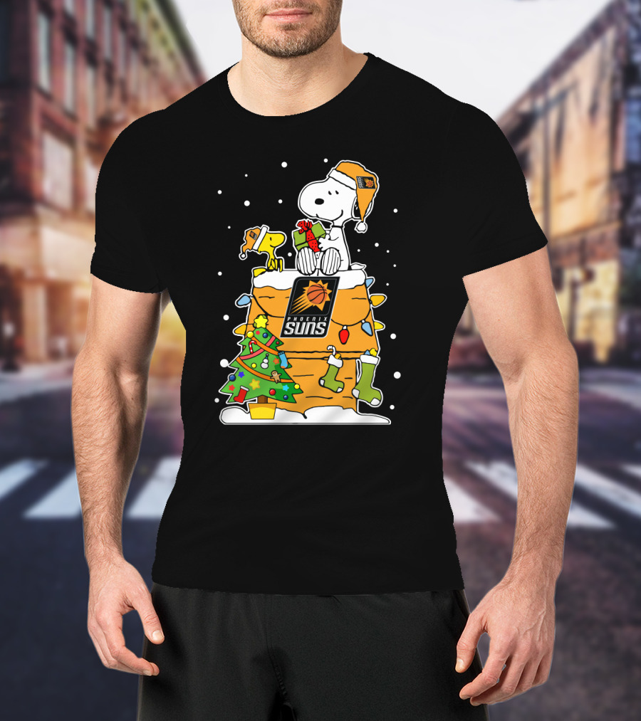 Phoenix Suns Christmas Snoopy And Woodstock Holiday Delight T-Shirt