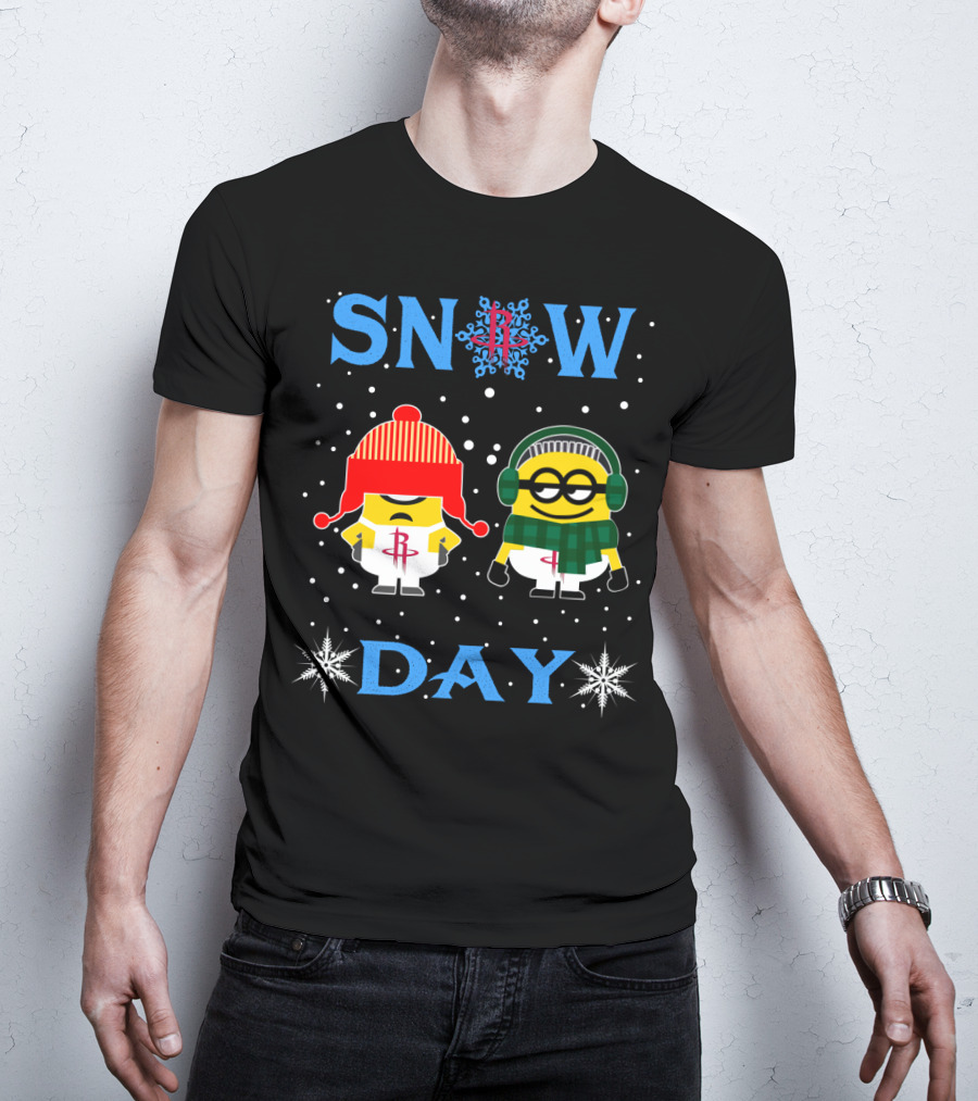 Snow Day Houston Rockets Minion Fans T-Shirt