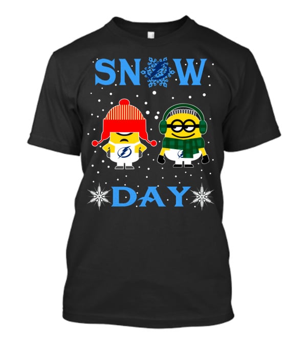 Snow Day Tampa Bay Lightning Minion Winter Fun T-Shirt