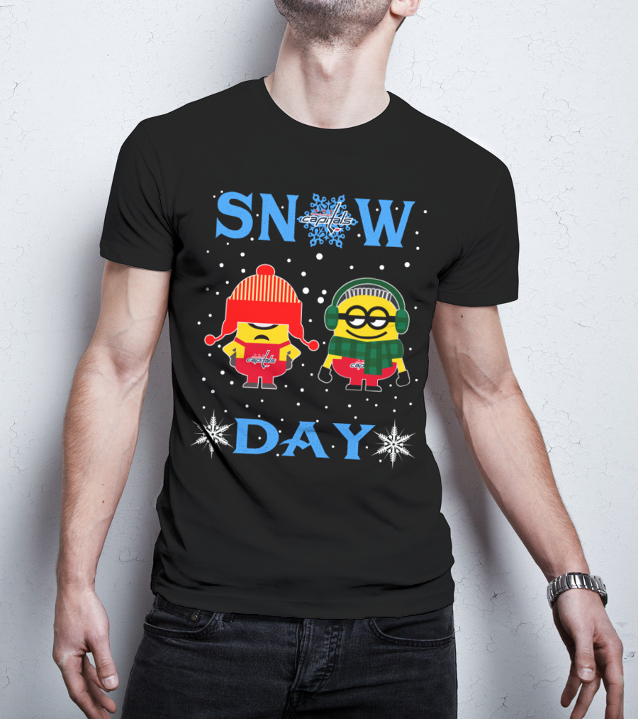 Snow Day Washington Capitals Minion Winter Fun T-Shirt
