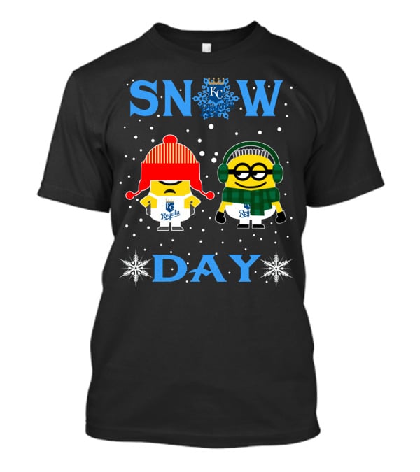 Snow Day Kc Royals Minion Duo Winter Style T-Shirt