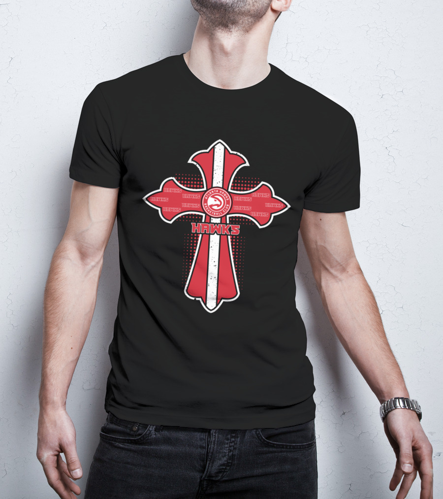 Hawks Cross Atlanta Basketball Hawks Fans T-Shirt