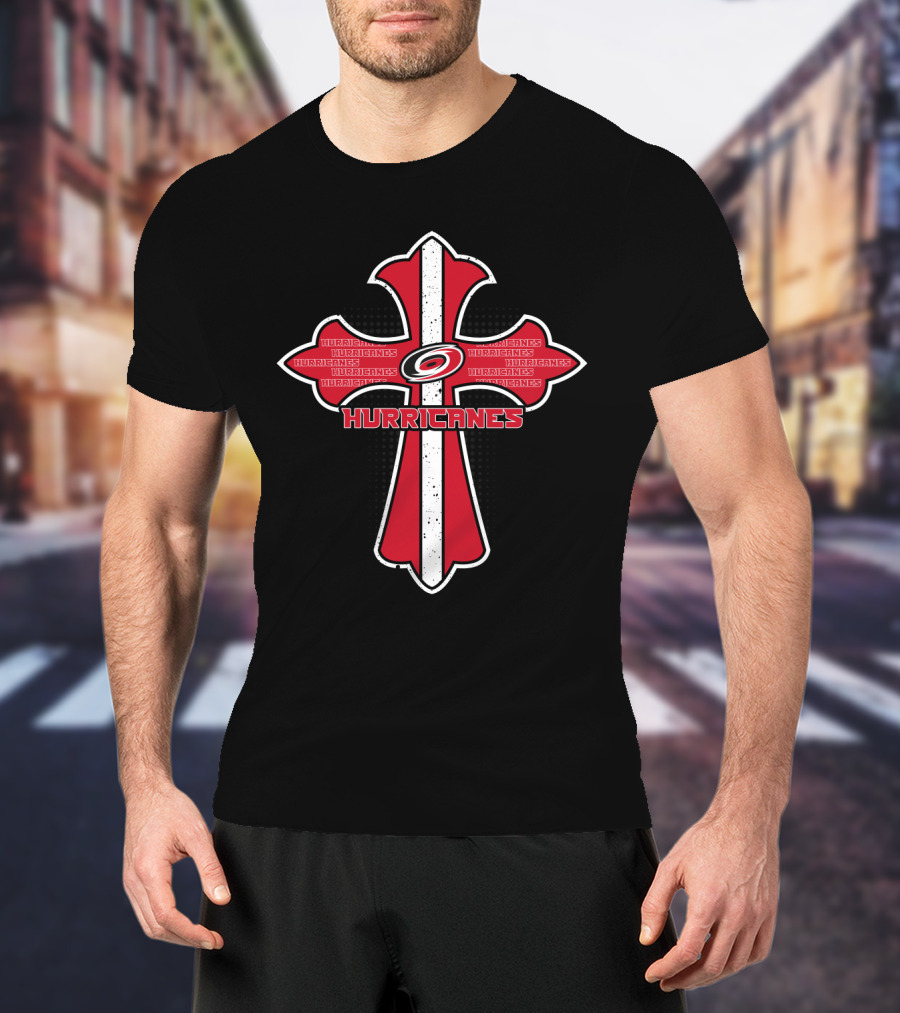 Carolina Hurricanes Cross Design For Jesus Fans T-Shirt