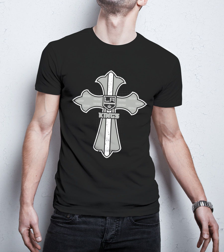 LA Kings And Cross For Jesus Fans Unite With Iconic Symbol And Hockey Spirit T-Shirt
