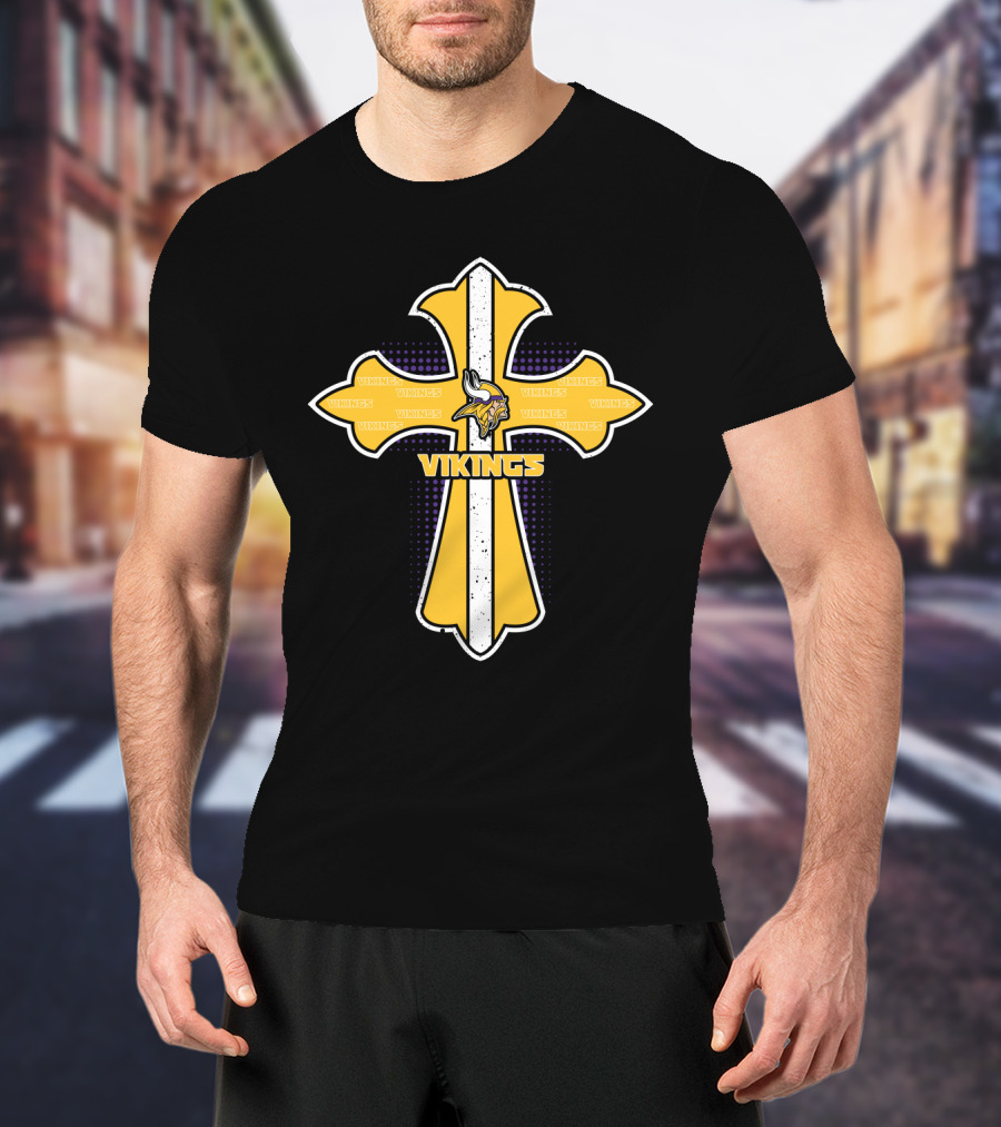 Vikings Cross For Jesus And Minnesota Fans T-Shirt
