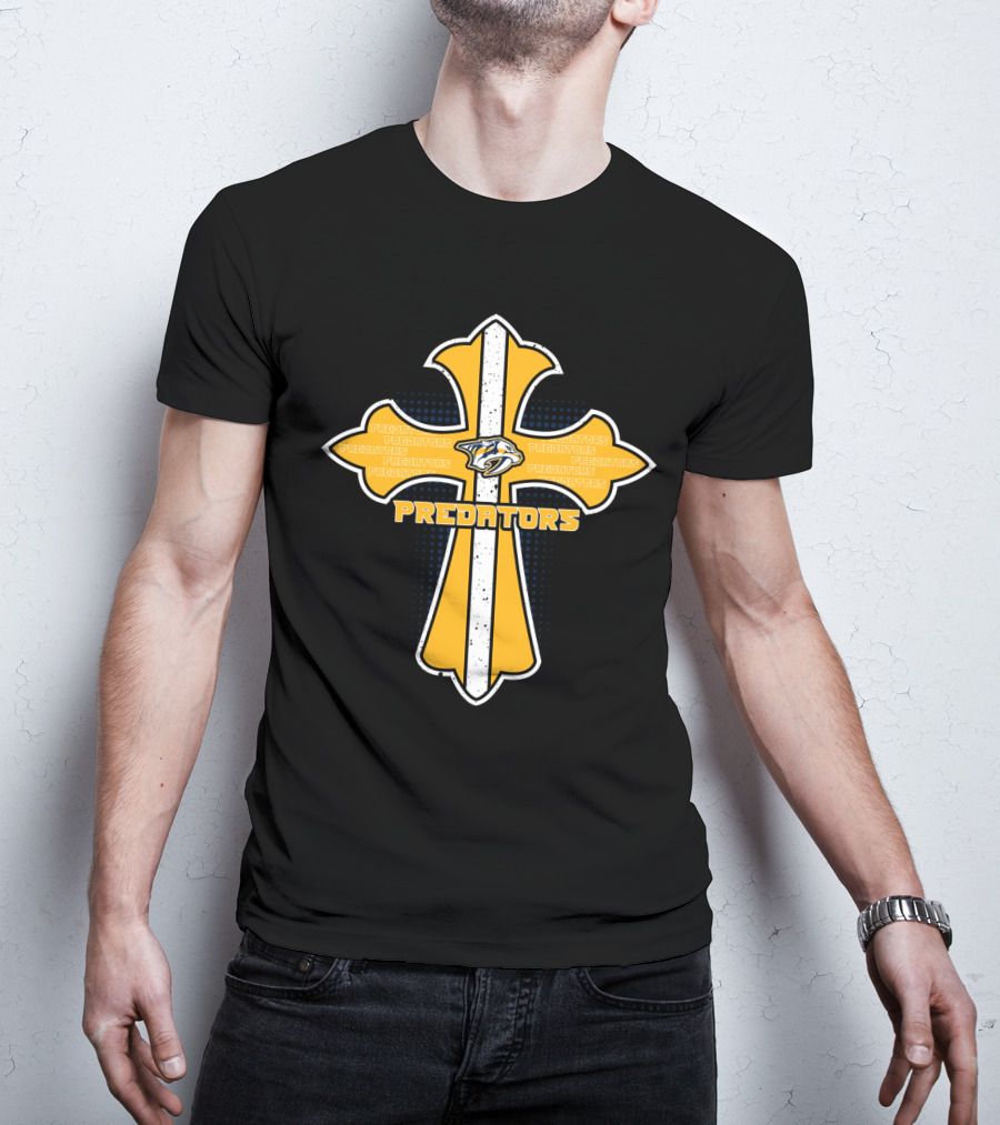 Cross Nashville Predators Fans Jesus Predators T-Shirt
