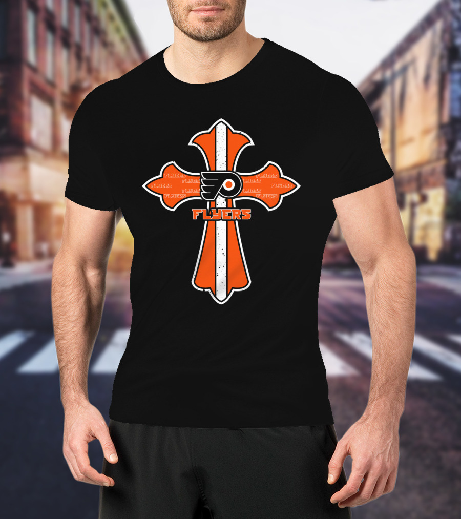 Philadelphia Flyers Cross For Jesus Fans T-Shirt