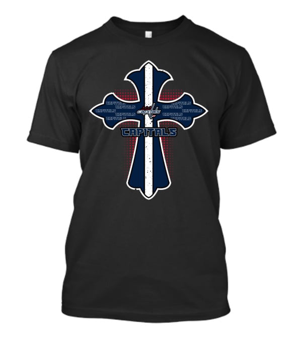 Cross Capitals Jesus Fans Washington Hockey Team T-Shirt