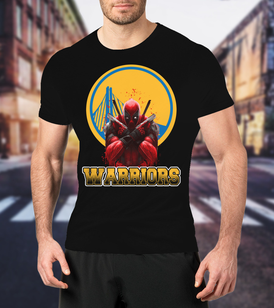 Warriors Deadpool Fans Crossover With Golden State T-Shirt