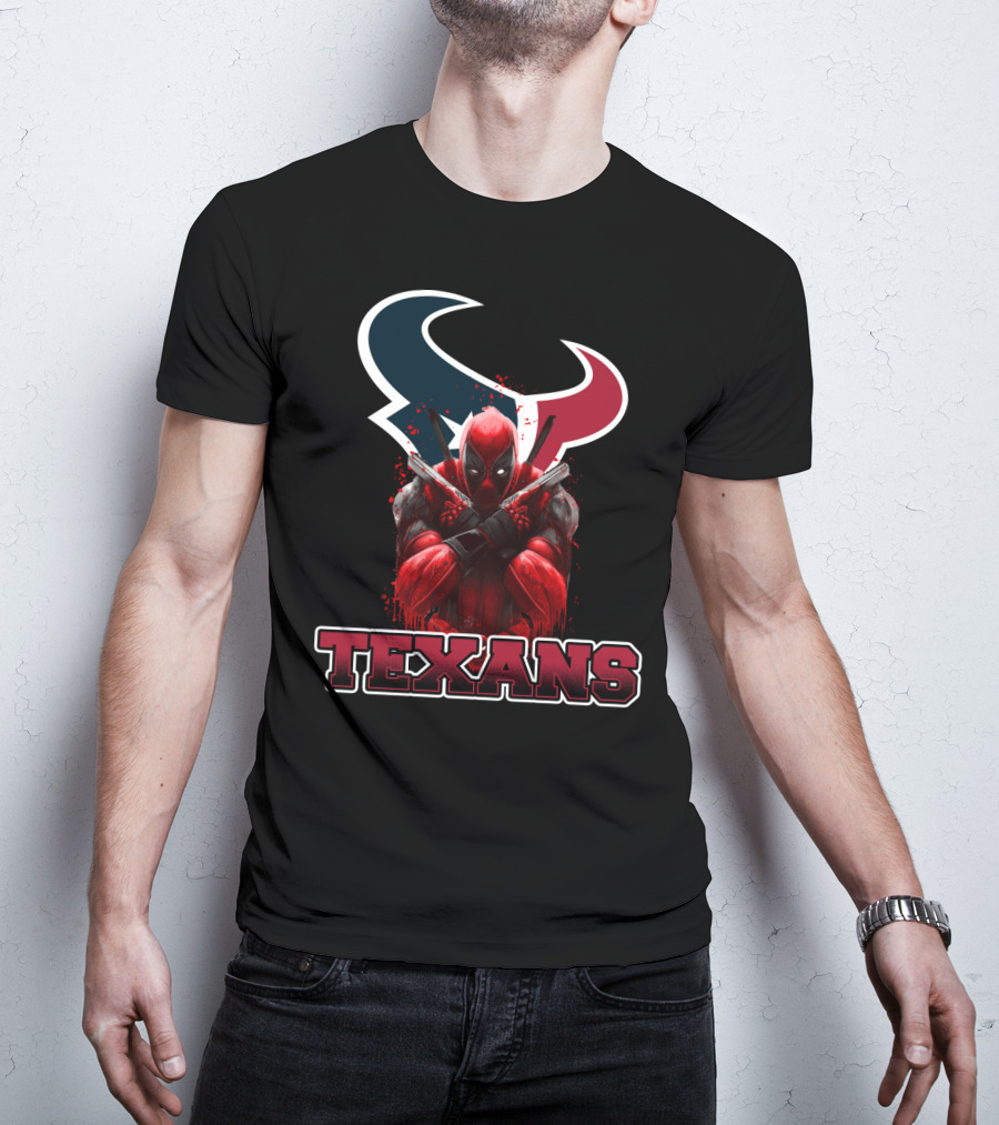 Texans Deadpool Crossover Featuring Houston NFL T-Shirt