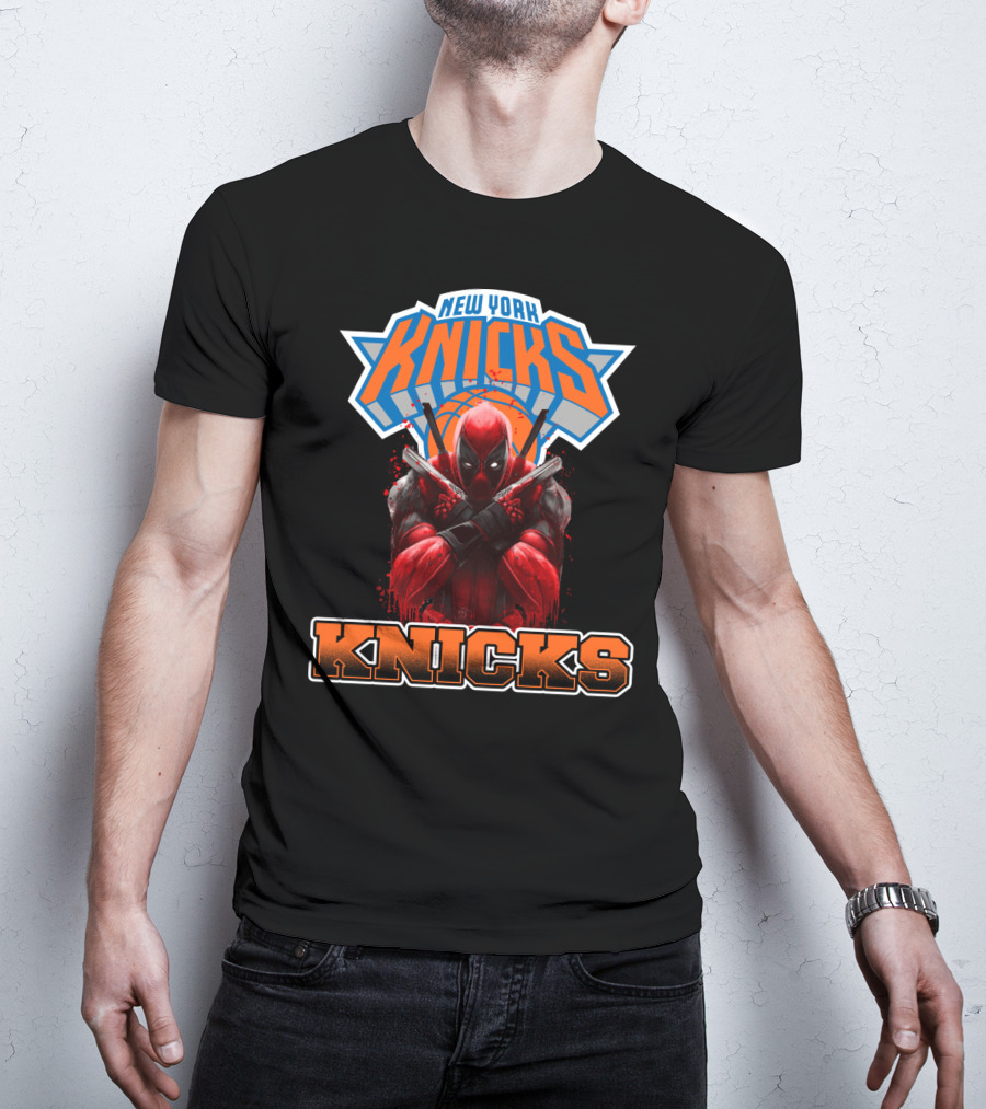 New York Knicks Deadpool Crossover Basketball Fans T-Shirt