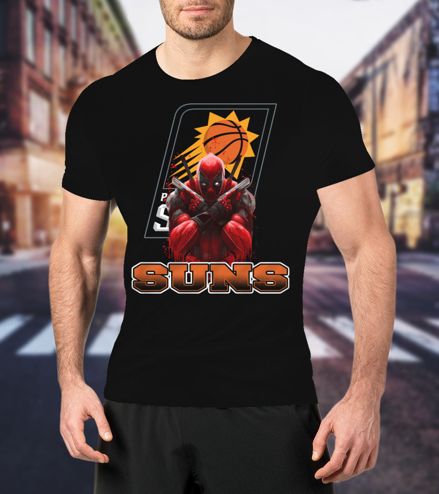 Phoenix Suns Basketball Deadpool Crossover Fan T-Shirt