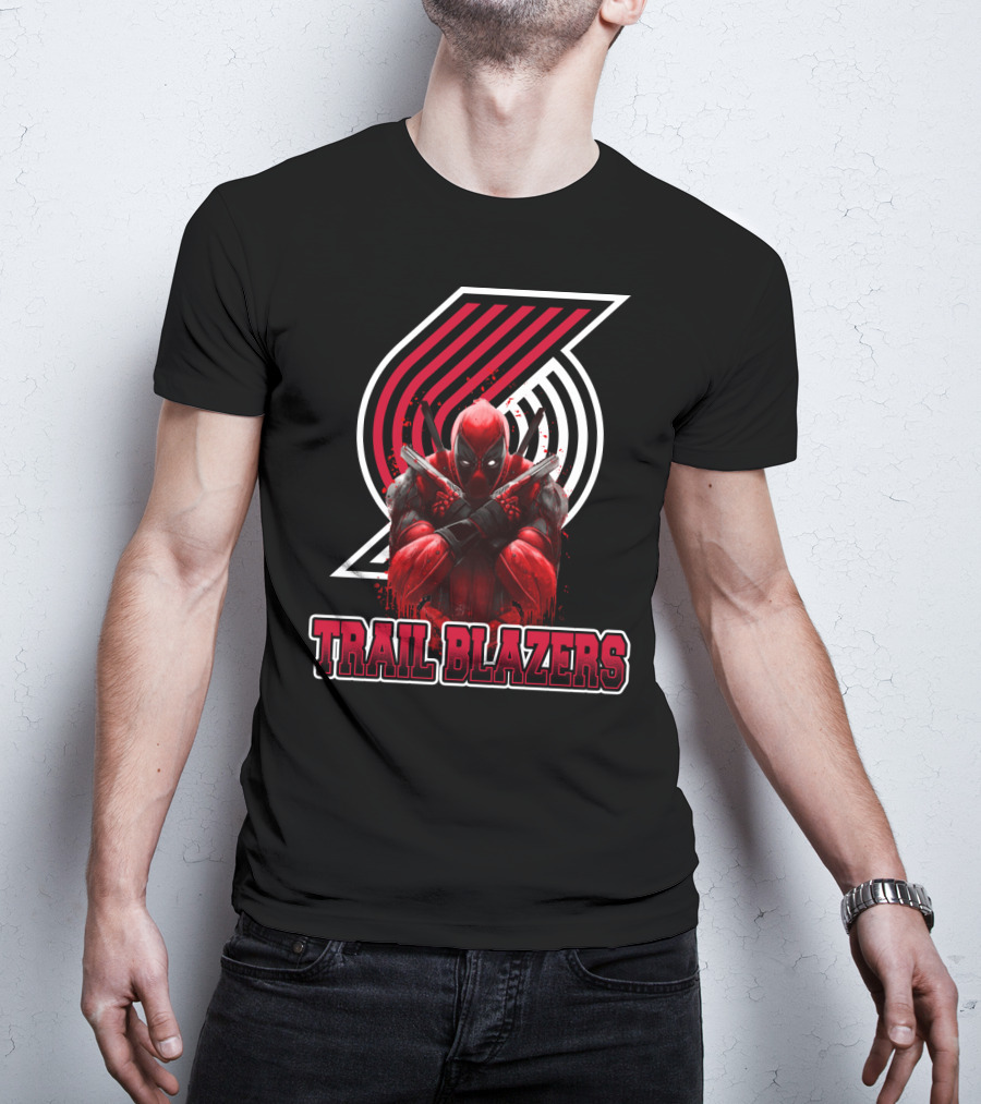 Trail Blazers Deadpool Crossover Fans Love T-Shirt