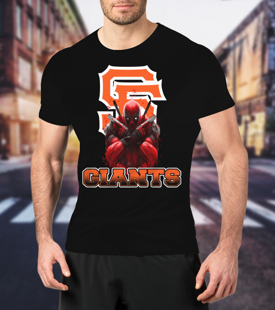 San Francisco Giants Deadpool Crossover Fans T-Shirt