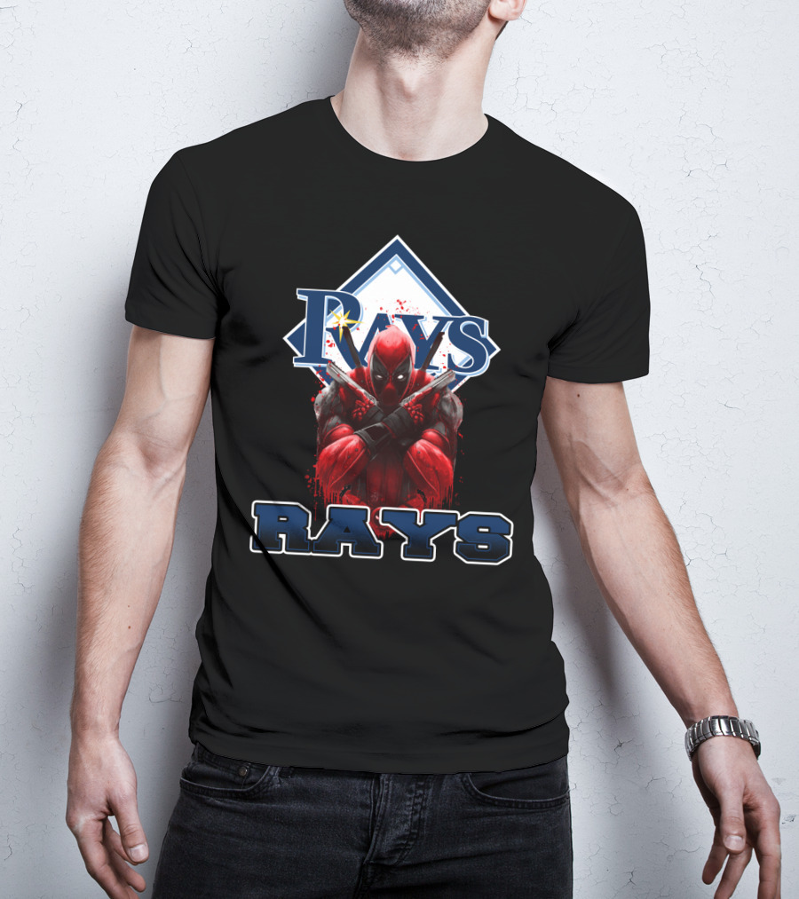 Deadpool Meets Rays Baseball Fans Collaboration Featuring Iconic Rays T-Shirt