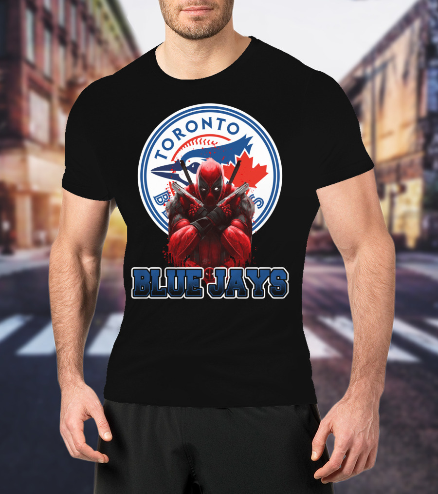 Toronto Blue Jays Deadpool Crossover Fan T-Shirt