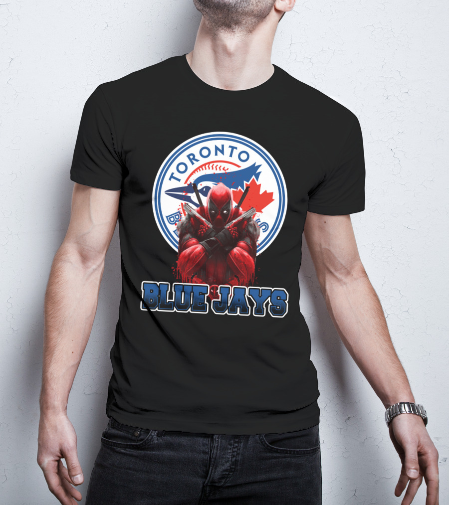 Toronto Blue Jays Deadpool Crossover Fan T-Shirt