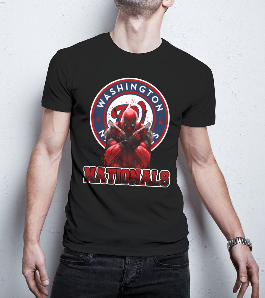Washington Nationals Deadpool Crossover Fan Merchandise T-Shirt