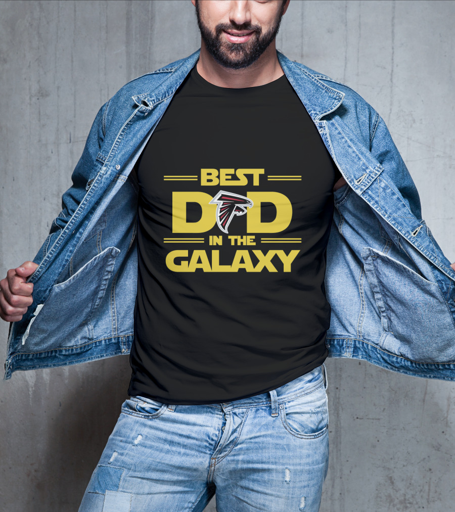 Best Dad In The Galaxy With Atlanta Falcons T-Shirt