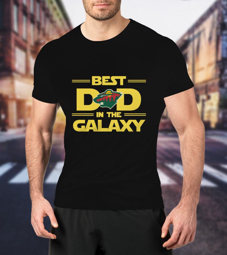 Best Dad In The Galaxy Minnesota Wild T-Shirt