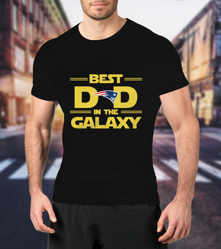 Galaxy's Best Dad Featuring New England Patriots T-Shirt