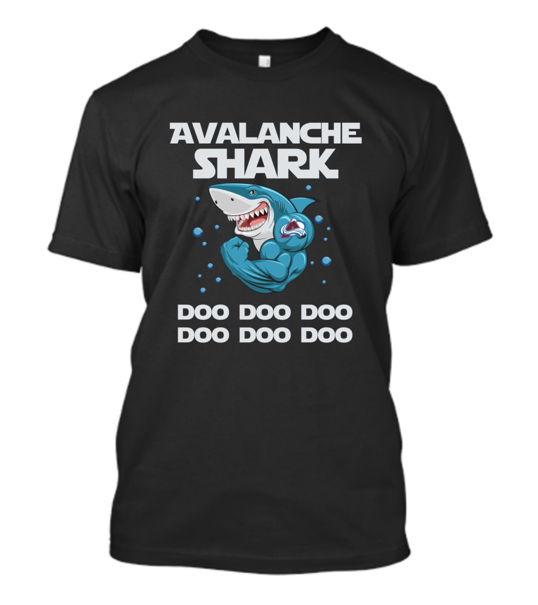 Avalanche Shark Colorado Doo Doo Doo Nhl T-Shirt