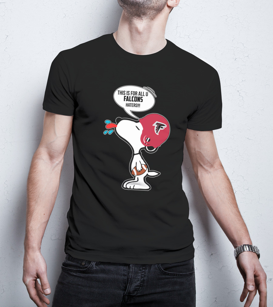 Snoopy Falcons Haters Football Helmet T-Shirt