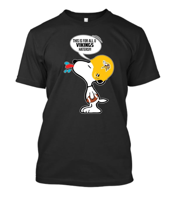 Snoopy Vikings Helmet Football Fans Haters T-Shirt