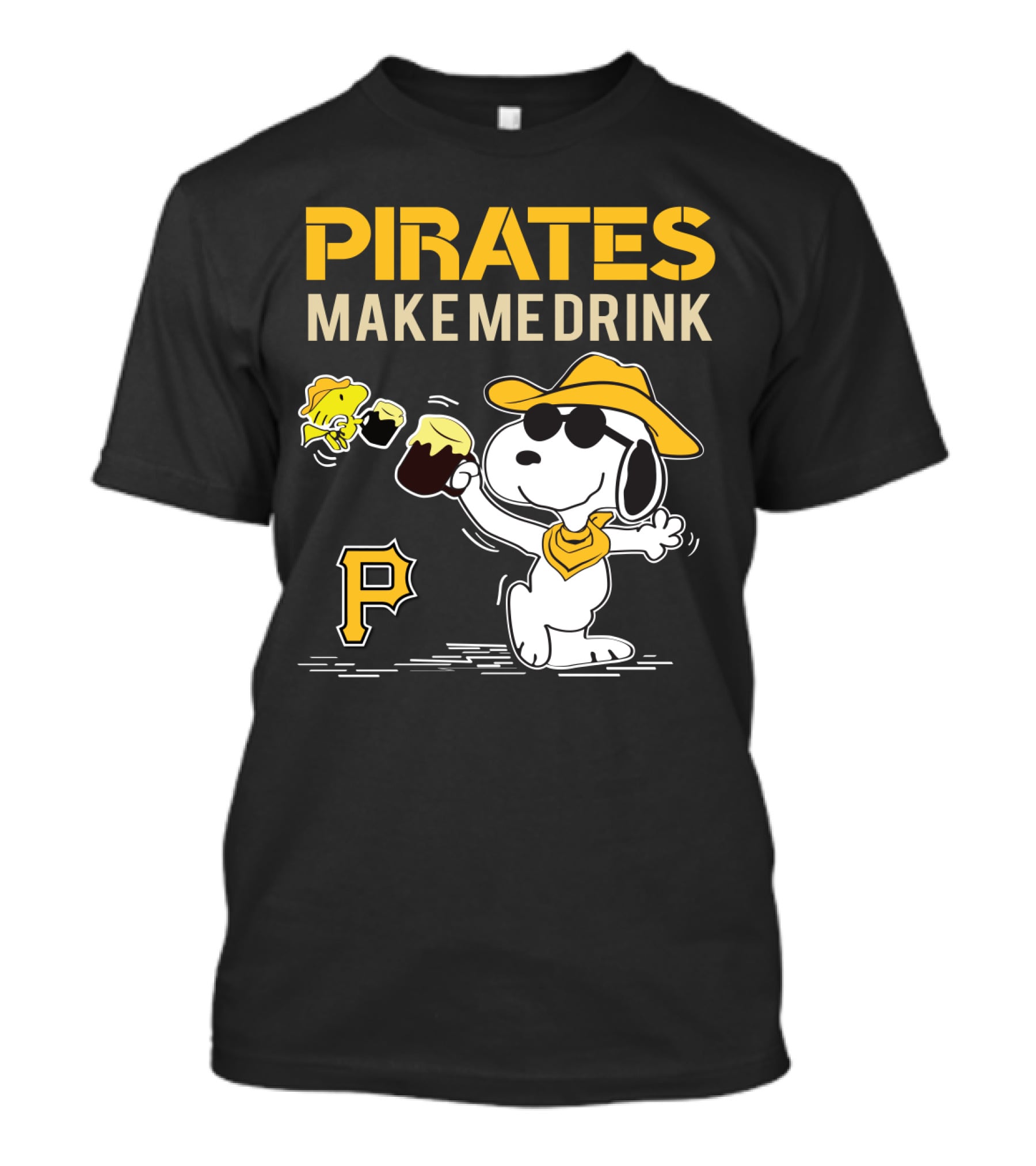 Pirates Make Me Drink Snoopy Pittsburgh Pirates Fans T-Shirt