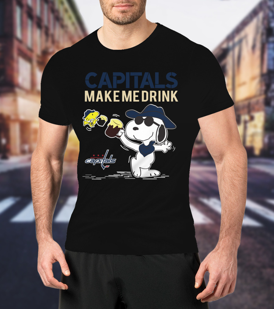 Capitals Make Me Drink Snoopy Washington Capitals Fans T-Shirt