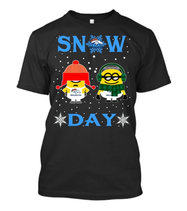 Snow Day Denver Broncos Minion Fans T-Shirt