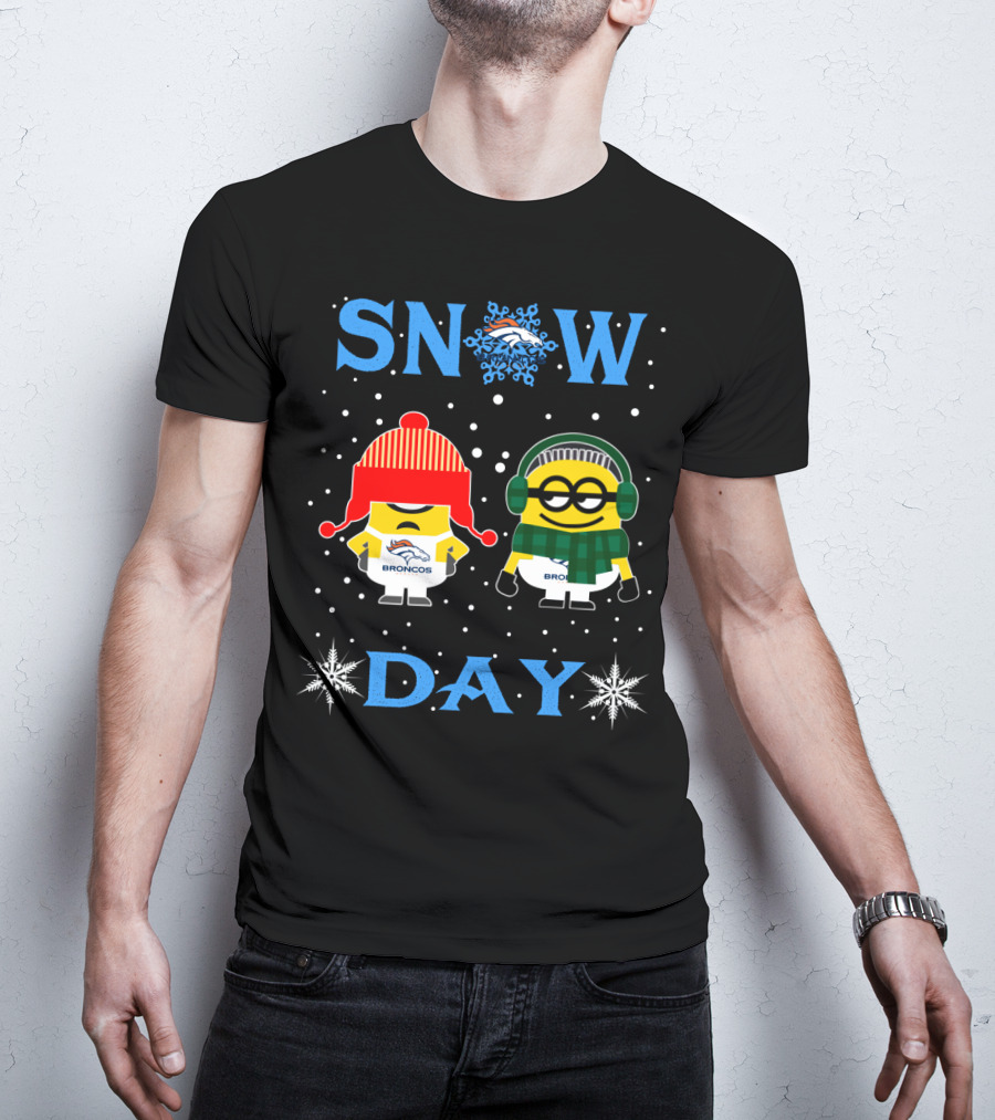 Snow Day Denver Broncos Minion Fans T-Shirt