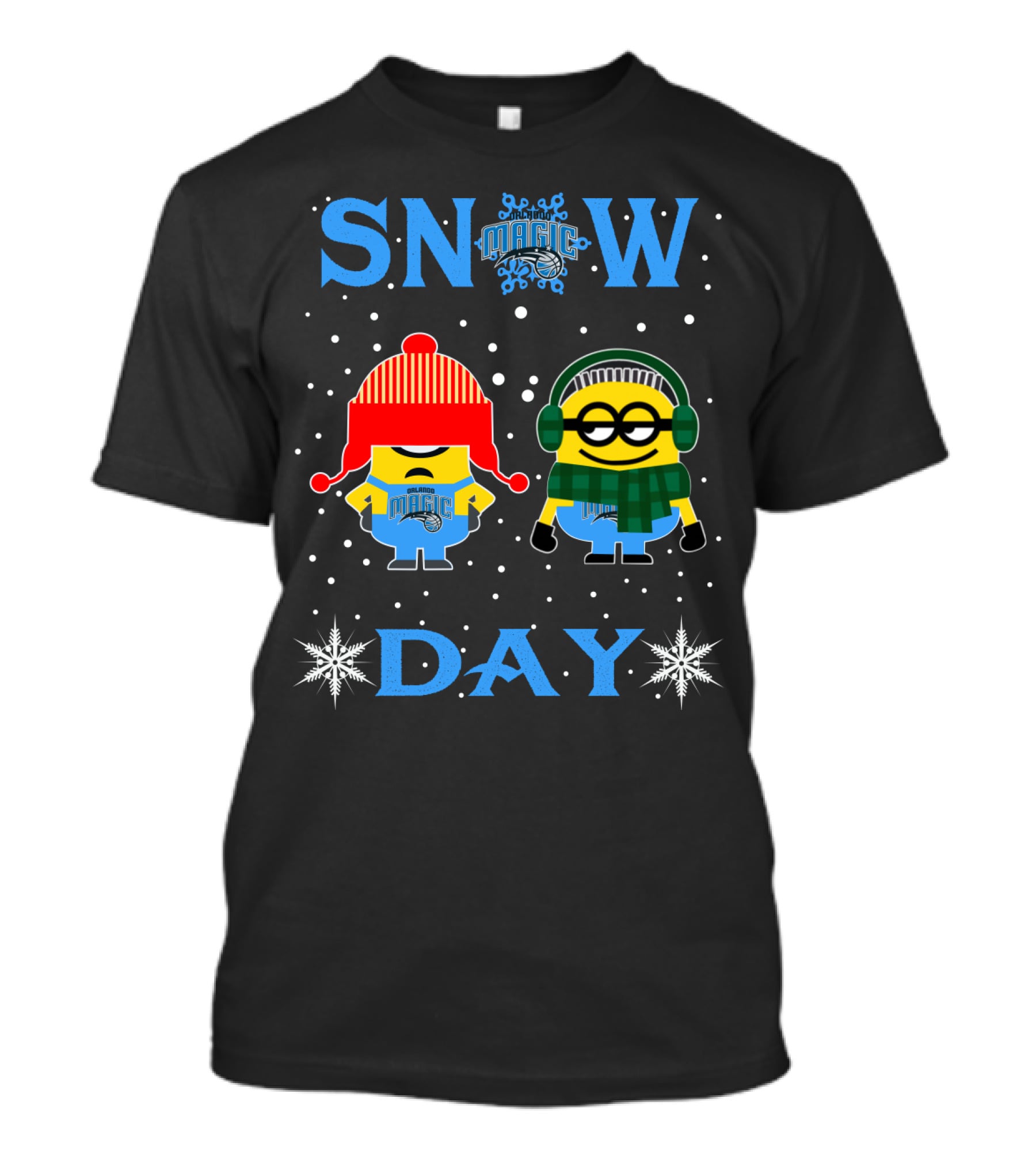 Orlando Magic Snow Day Minion Fans Winter Fun T-Shirt