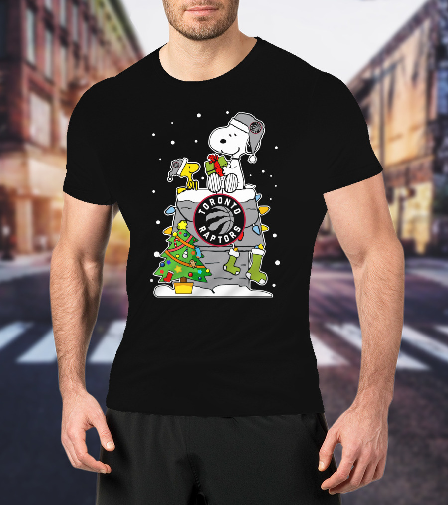 Toronto Raptors Snoopy Christmas Peanuts Holiday Basketball Gift T-Shirt