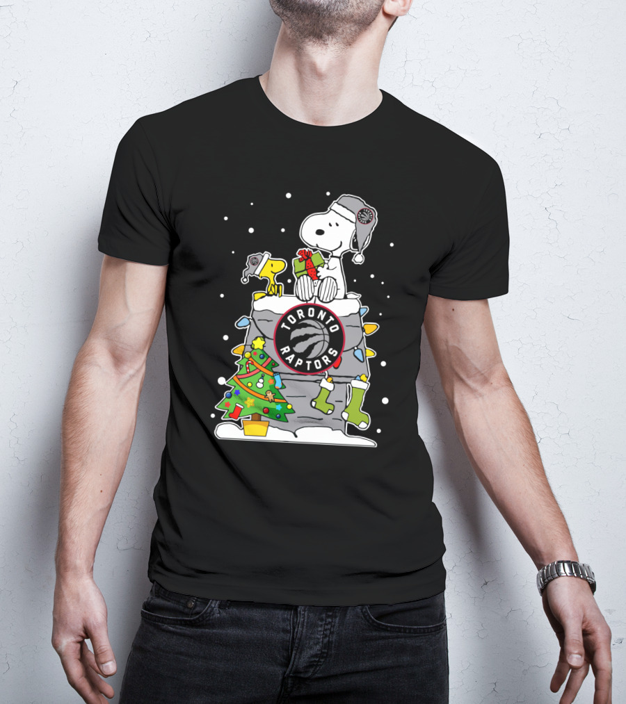 Toronto Raptors Snoopy Christmas Peanuts Holiday Basketball Gift T-Shirt