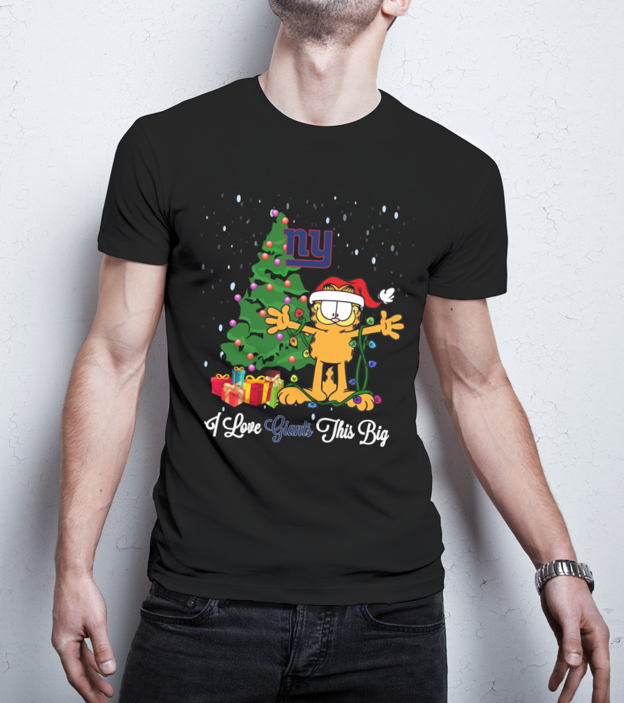 Garfield Christmas Ny Giants I Love Giants This Big T-Shirt