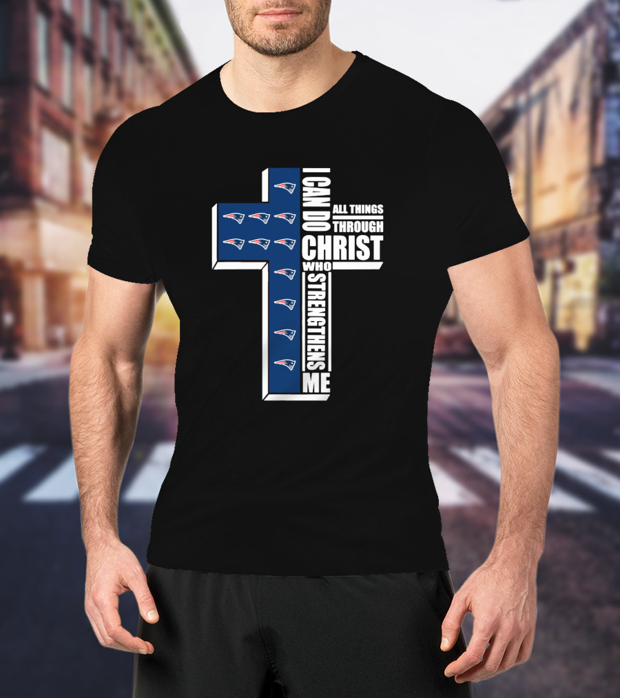 Patriots Logo Christian Faith I Can Do All Things Through Christ Who Strengthens Me T-Shirt