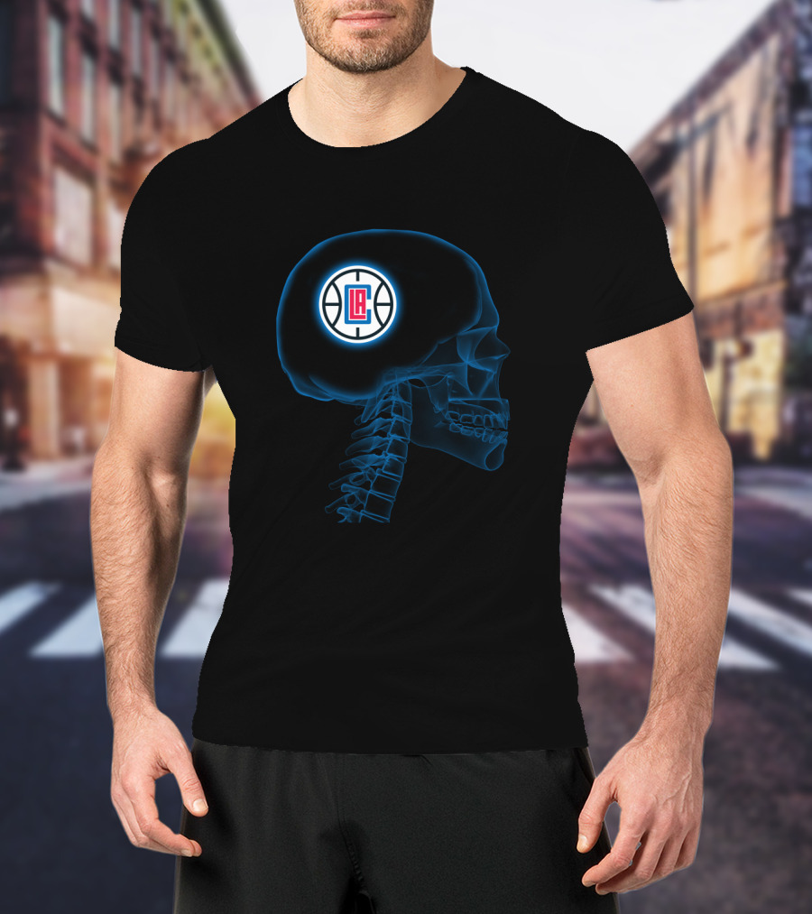 La Clippers Brain Skeleton Halloween Theme For Fans T-Shirt