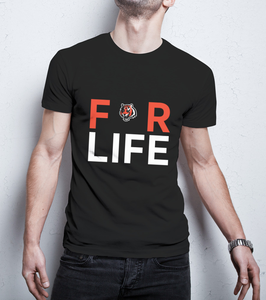 Cincinnati Bengals Tiger Logo For Life T-Shirt