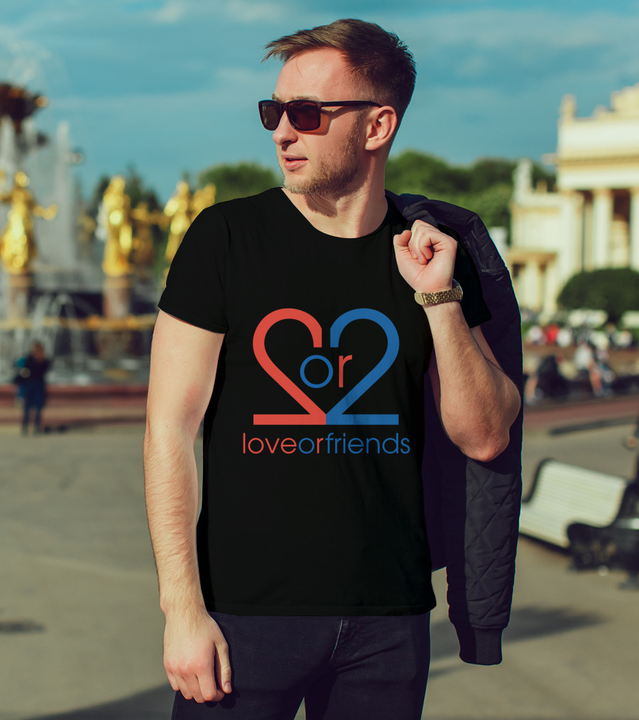 Loveorfriends Heart Symbol Text T-Shirt