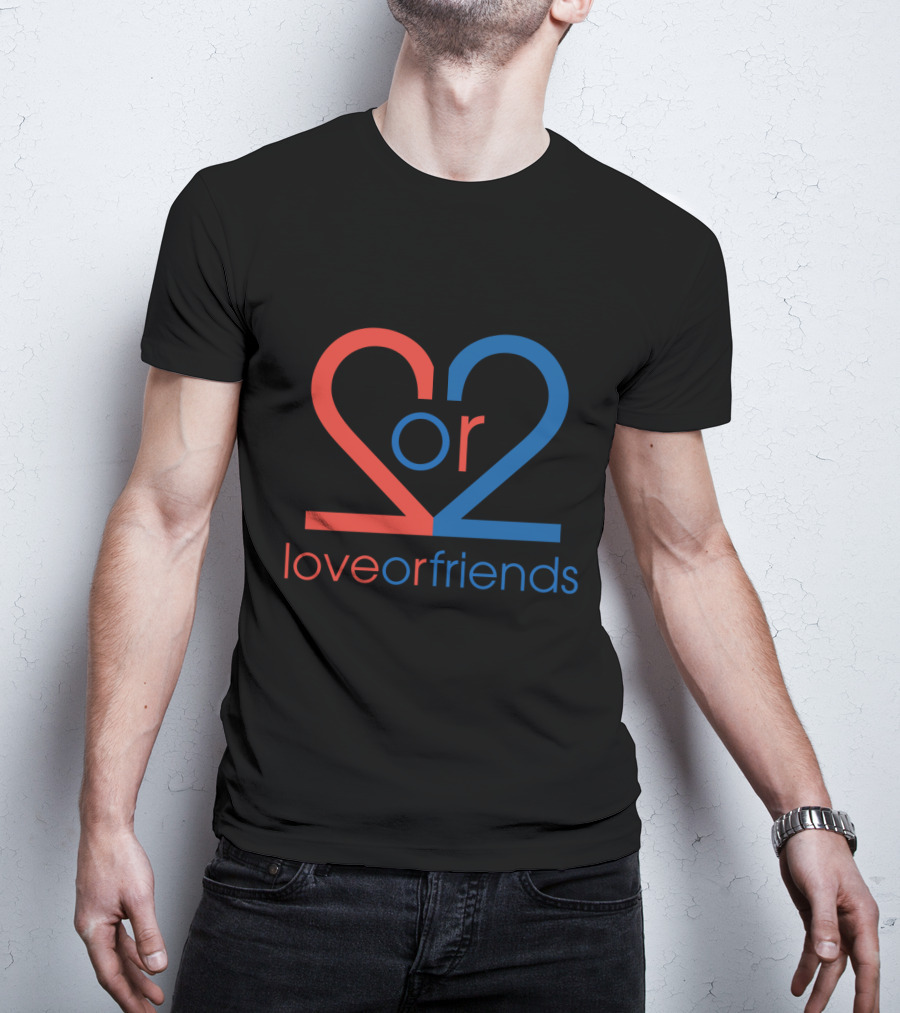 Loveorfriends Heart Symbol Text T-Shirt